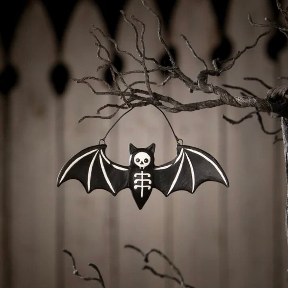 Bethany Lowe Batty Skeleton Bat Ornament Halloween NEW